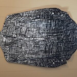 New York & Company Women's Size M Black And White Blouse